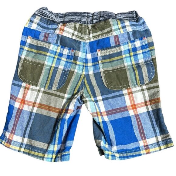 Mini Boden boys drawstring shorts plaid colorful - Picture 3 of 4